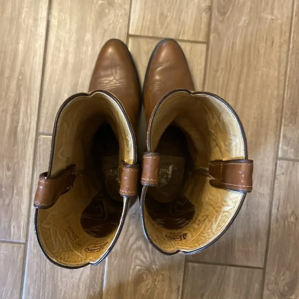 Vintage Justin Men's Western Cowboy Boots Size 9D Made in USA